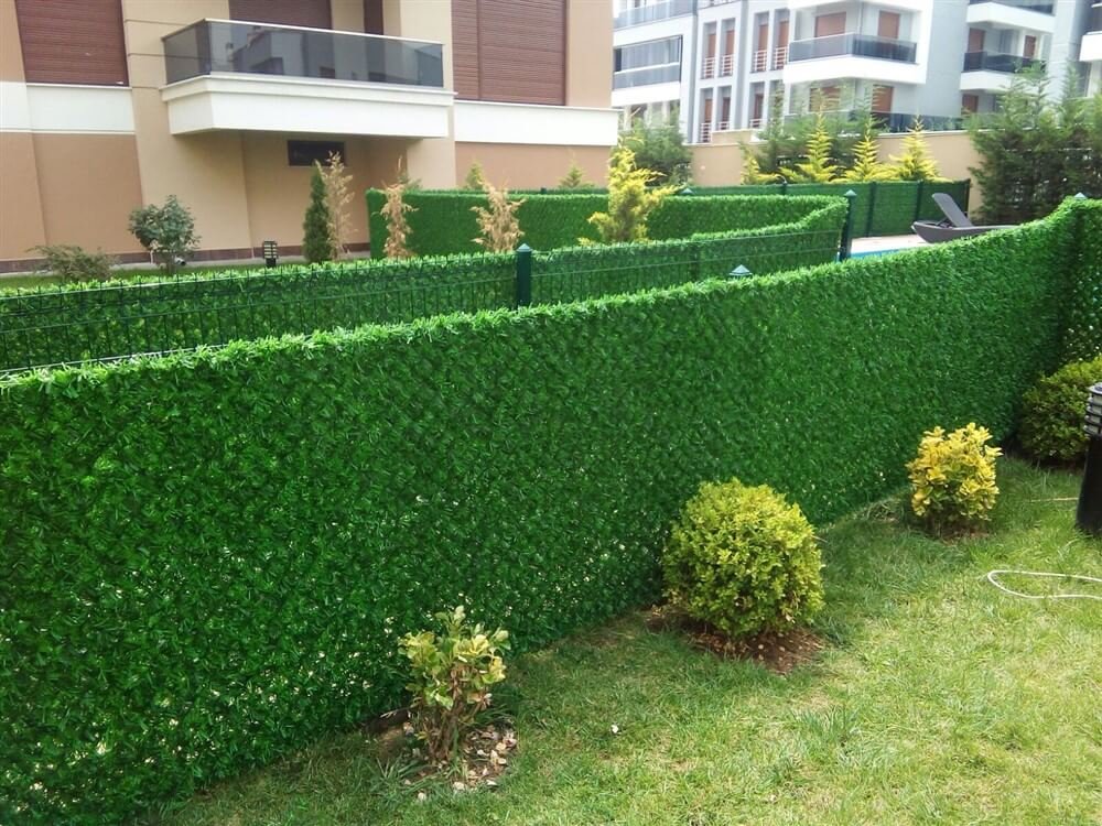 Paravan gard artificial cu aspect de gazon 1.0 m x 10 m